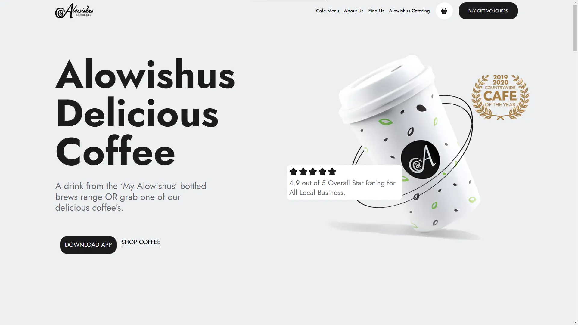 Fresh coffee layout