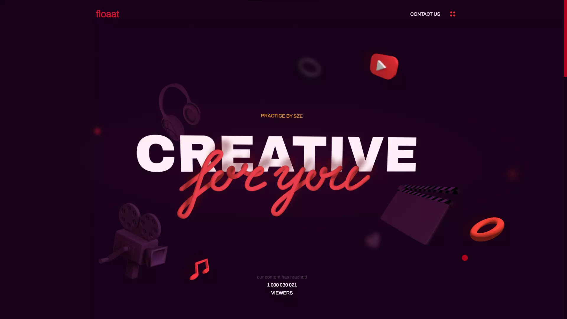 Interactive Website with float elements